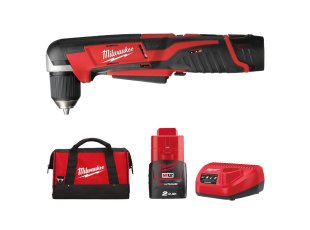 Perceuse visseuse d'angle M12™ avec 2 batteries 2 Ah + chargeur + sac - MILWAUKEE