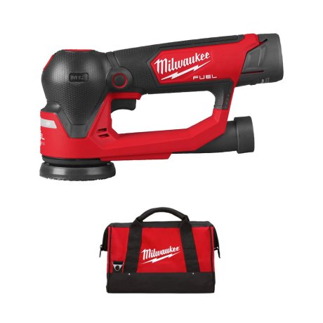 Ponceuse orbitale excentrique 75 mm M12 Fuel™ avec sac de transport - MILWAUKEE