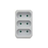 Triplite, 3 prises électrique frontales 3x6A - VELAMP