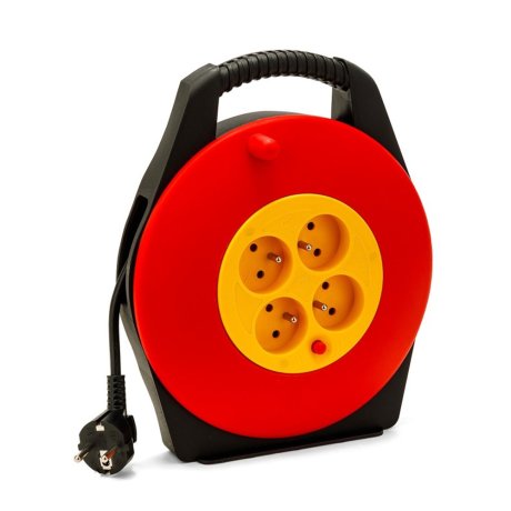 Enrouleur domestique électrique, 4 prises, 10 m - VELAMP
