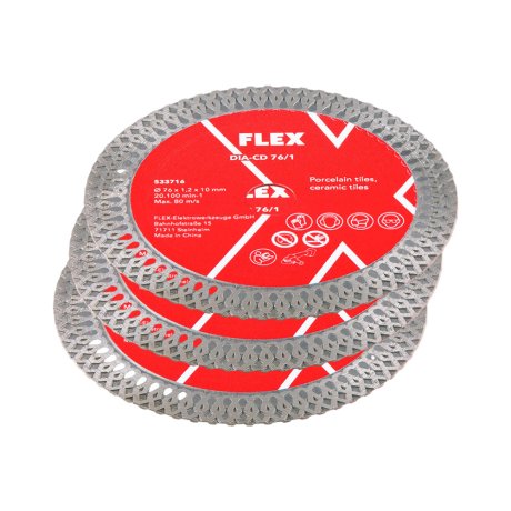 Disque diamant Ø 76 × 1 mm coupe fine x3 - FLEX