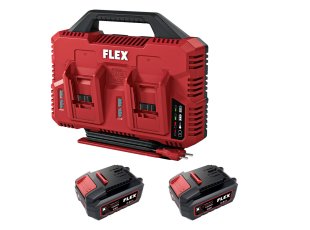 Chargeur double batterie avec 2 batteries 5 Ah - FLEX