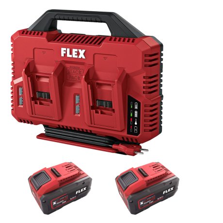 Chargeur double batterie avec 2 batteries 5 Ah - FLEX