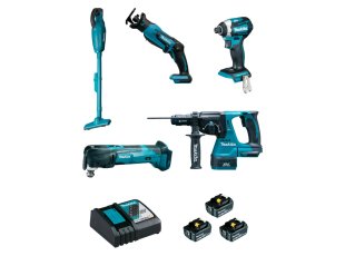 Pack 5 outils 18V LXT avec 3 batteries  - MAKITA