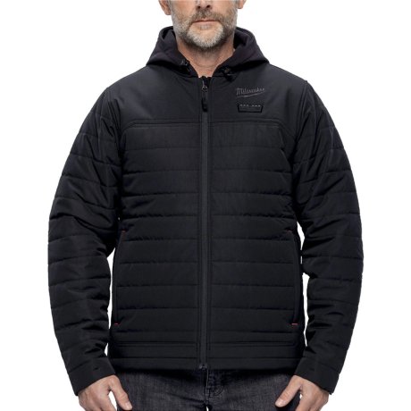 Veste chauffante à capuche noire homme M12™, taille 2XL, seule - MILWAUKEE