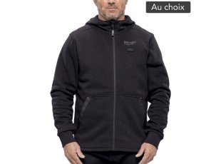 Veste chauffante polaire à capuche noire homme M12™, au choix - MILWAUKEE