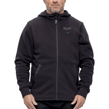 Veste chauffante polaire à capuche noire homme M12™, taille 3XL, seule - MILWAUKEE