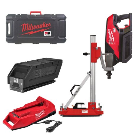 Carotteuse MX Fuel™ 150 mm, avec 2 batteries MX Fuel™ + chargeur + coffret + Bati - MILWAUKEE