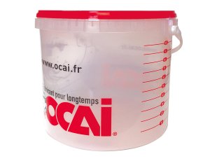 Seau doseur gradué 12,5 litres avec couvercle - OCAI