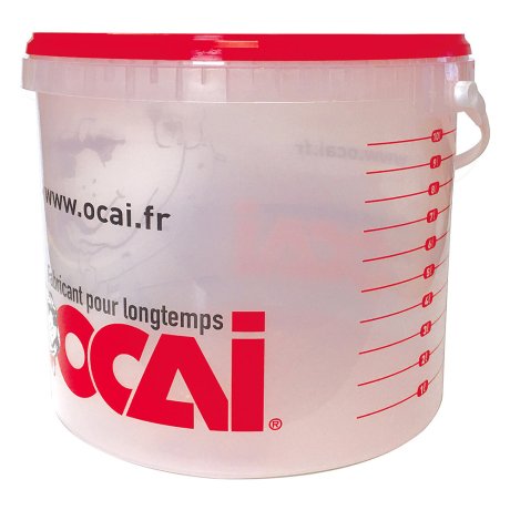 Seau doseur gradué 12,5 litres avec couvercle - OCAI