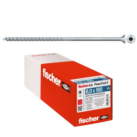 Vis charpente Power-Fast II FPF CTP Ø8 x 180 mm ZPP 50 - FISCHER
