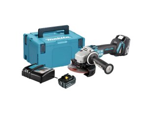 Meuleuse d'angle 18V Ø125 mm DGA506RTJ, avec 2 batteries 5 Ah + chargeur + Makpac - MAKITA