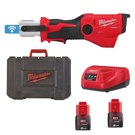 Sertisseuse hydraulique compacte Force Logic™ 12V avec 2x 2 Ah + chargeur + coffret - MILWAUKEE