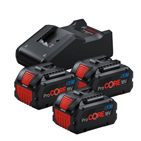 Pack énergie ProCore 18V avec 2 batteries 8 Ah + chargeur - BOSCH