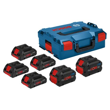 Pack énergie ProCore 18V avec 4 batteries 4 Ah + 2 batteries 8 Ah + L-Boxx - BOSCH
