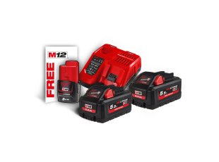 Pack HNRG M18™ High Output™ avec 2 batteries 5,5 Ah + chargeur - MILWAUKEE