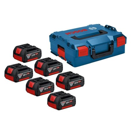Pack énergie GBA 18V avec 6 batteries 4 Ah + L-Boxx - BOSCH