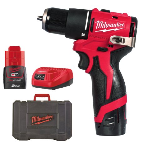 Perceuse à percussion M12™ BLPDRC-202C avec 2 batteries 2 Ah + chargeur + coffret  - MILWAUKEE