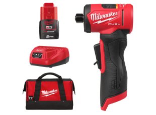 Meuleuse droite coudée M12 Fuel™ FDGA2 avec 2 batteries 5 Ah & 2,5 Ah + chargeur + sac - MILWAUKEE