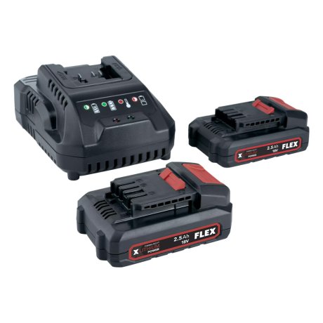 Pack chargeur 18V + 2 batteries 2,5 Ah - FLEX