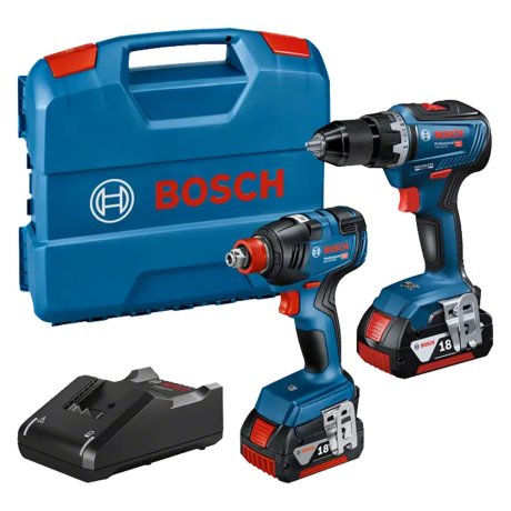 Pack 2 outils 06019J2207 avec 2 batteries 4 Ah + chargeur + coffret - BOSCH
