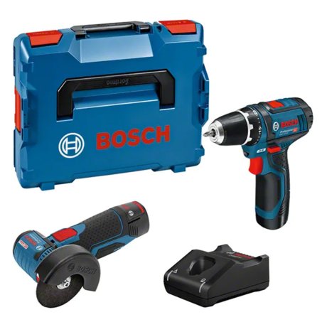 Pack 2 outils 0615990N2U avec 2 batteries 2 Ah + chargeur + L-Boxx - BOSCH