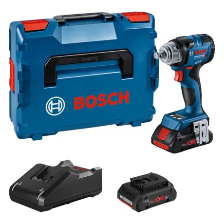 Boulonneuse à choc GDS 18V-330 HC avec 2 batteries + chargeur + L-Boxx - BOSCH