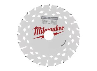 Lame de scie circulaire bois 190 x 30 x 1,8 x 24 ATB - MILWAUKEE