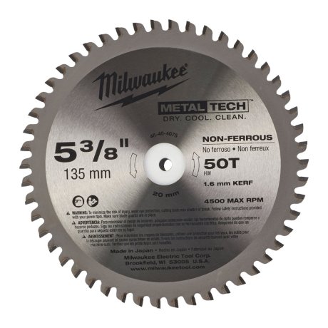 Lame scie circulaire métal CSB P M 135 x 20 x 1,6 x 50 - MILWAUKEE