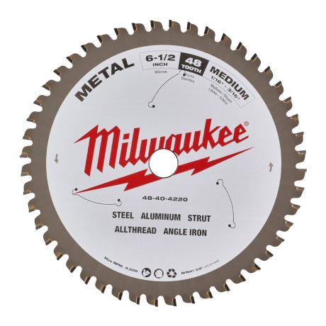 Lame scie circulaire métal CSB P M 165 x 5/8 x 1,6 x 48 - MILWAUKEE