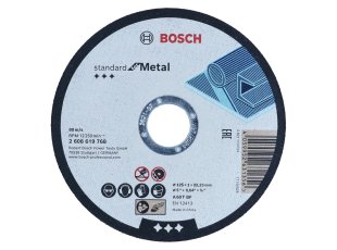 Disque à tronçonner métal 125 x 1 x 22,23 mm - BOSCH