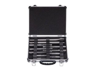 Coffret de forets SDS-Plus avec 9 forets + 1 burin pointu + 1 burin plat - BOSCH
