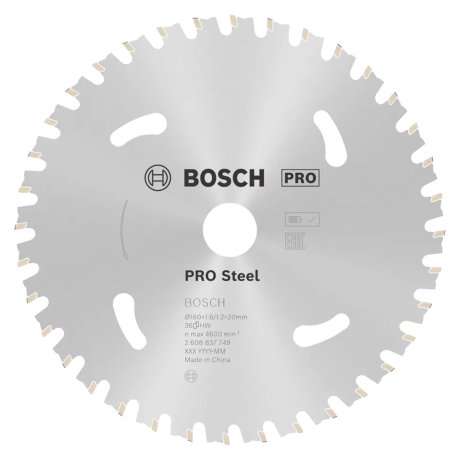 Lame de scie circulaire Ø136 x 20 x 1,6 mm Pro Steel - BOSCH