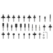 Coffret 30 fraises mixtes défonceuse queue 8 mm - BOSCH