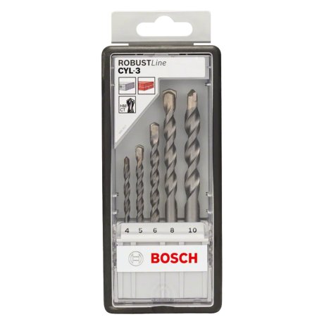 Coffret 7 forets béton CYL-3 Robust Line Silver Percussion - BOSCH