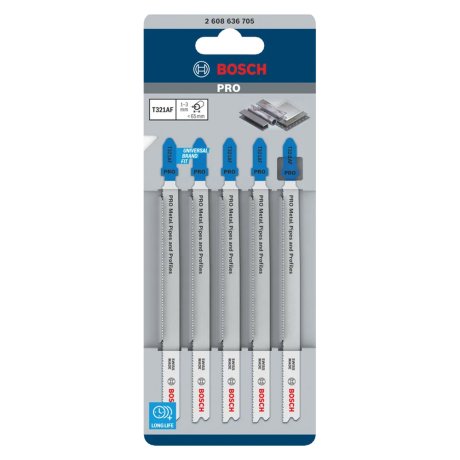 5 lames scie sauteuse T 321 AF 132 mm - BOSCH