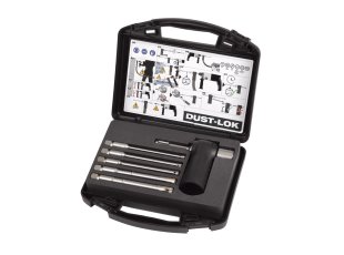 Kit 6 forets creux 4 taillants SDS-Plus & adaptateur d'aspiration - MILWAUKEE