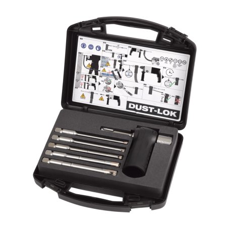 Kit 6 forets creux 4 taillants SDS-Plus & adaptateur d'aspiration - MILWAUKEE