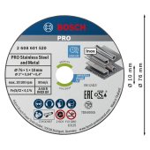 Pack de 5 disques à tronçonner inox 76 x 1 x 10 mm - BOSCH