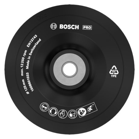 Plateau de ponçage standard Ø125 mm M14 souple - BOSCH