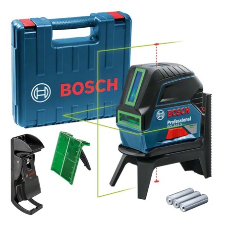 Laser points et lignes GCL 2-15 G + 3 piles 1,5V + coffret - BOSCH