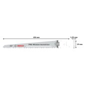 Pack 5 lames de scie sabre S 611 DF 150 x 19 x 1,25 mm - BOSCH