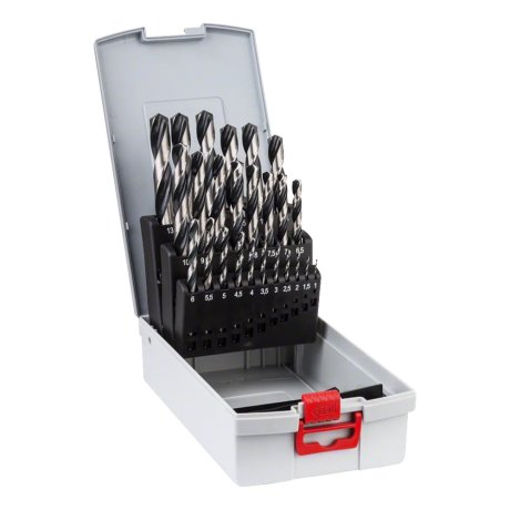 Coffret 25 forets hélicoïdaux HSS PointTeQ Ø1 à Ø13 mm 2608577352 - BOSCH