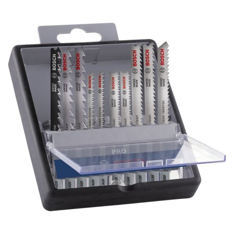 Coffret 10 lames de scie sauteuse Pro Clean bois 83 mm - BOSCH