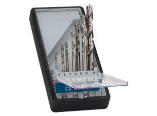 Coffret 7 mèches à bois hélicoïdales 1/4" Ø2 à Ø8 mm - BOSCH