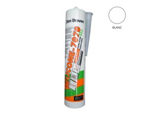 Mastic silicone neutre alcoxy 7070 Plus, Blanc, cartouche 300 ml - DEN BRAVEN