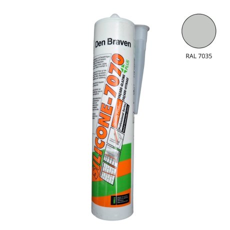 Mastic silicone neutre alcoxy 7070 Plus, Gris, RAL 7035, cartouche 300 ml - DEN BRAVEN