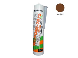 Mastic silicone neutre alcoxy 7070 Plus, Chêne, RAL 8003, cartouche 300 ml - DEN BRAVEN