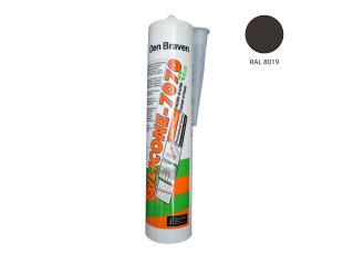 Mastic silicone neutre alcoxy 7070 Plus, Bronze, RAL 8019, cartouche 300 ml - DEN BRAVEN