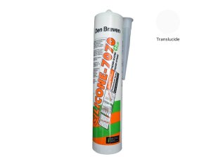Mastic silicone neutre alcoxy 7070 Plus, Translucide, cartouche 300 ml - DEN BRAVEN